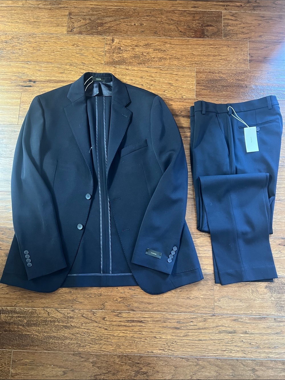 Vince Men's Navy Two-Piece Suit Jacket & Trousers